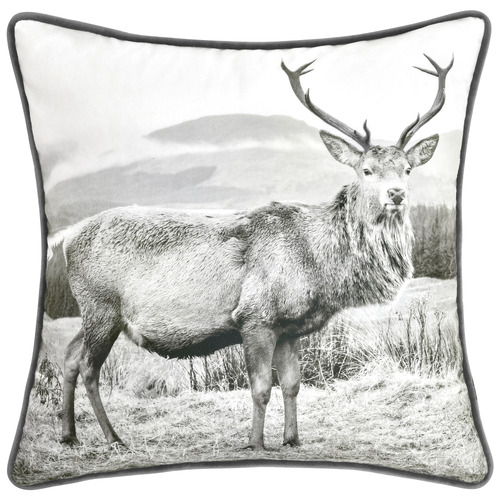 Bianca Alpine Stag Velvet Cushion Temple Webster